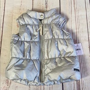 HUDSON girls Silver puff vest size 24M